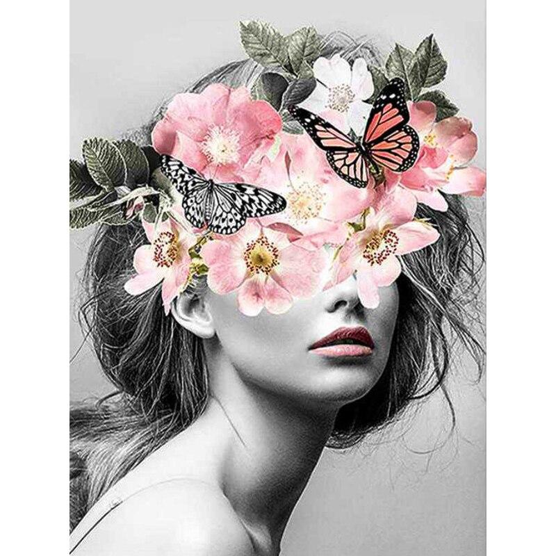 Новый 5D DIY алмазная живопись цветок Алмазная вышивка персонаж искусство вышивка крестиком полный круглый дрель ремесла домашний декор подарок