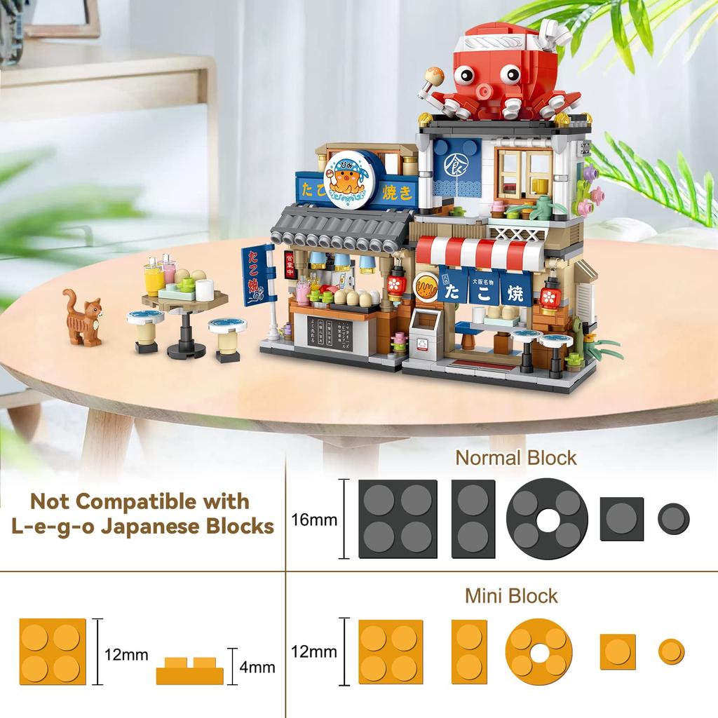 Игровой набор TOYLINX «Японский уличный пейзаж идзакая» — модель для самостоятельной сборки, креативный архитектурный набор для детей.