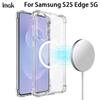 For Samsung Galaxy S25 Edge 5G Phone Case IMAK Shock-resistant Soft Space Magnetic Case