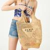 Casual Hollow Straw Women Shoulder Bags Designer Letters Handbags Paper Woven Large Tote Bag Handmade Summer Beach Purses