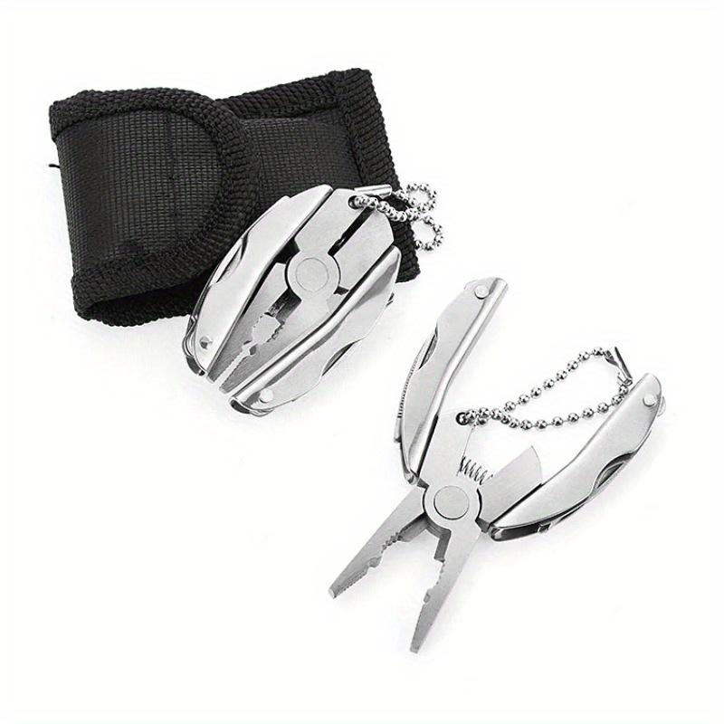 Мини-многофункциональные плоскогубцы из нержавеющей стали с черепаховой спинкой, комбинированный универсальный инструмент, складные плоскогубцы для выживания в кемпинге