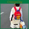 Backpack Stylish Preschool For Boys And Girls With Charming Design Soft Nylon Red Beige Blue