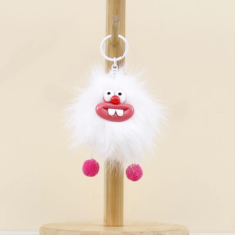 Уголь Пучеглазый Милый Шарик Плюшевый Брелок Шарм для Рюкзака Мягкий Подарок для Студентов