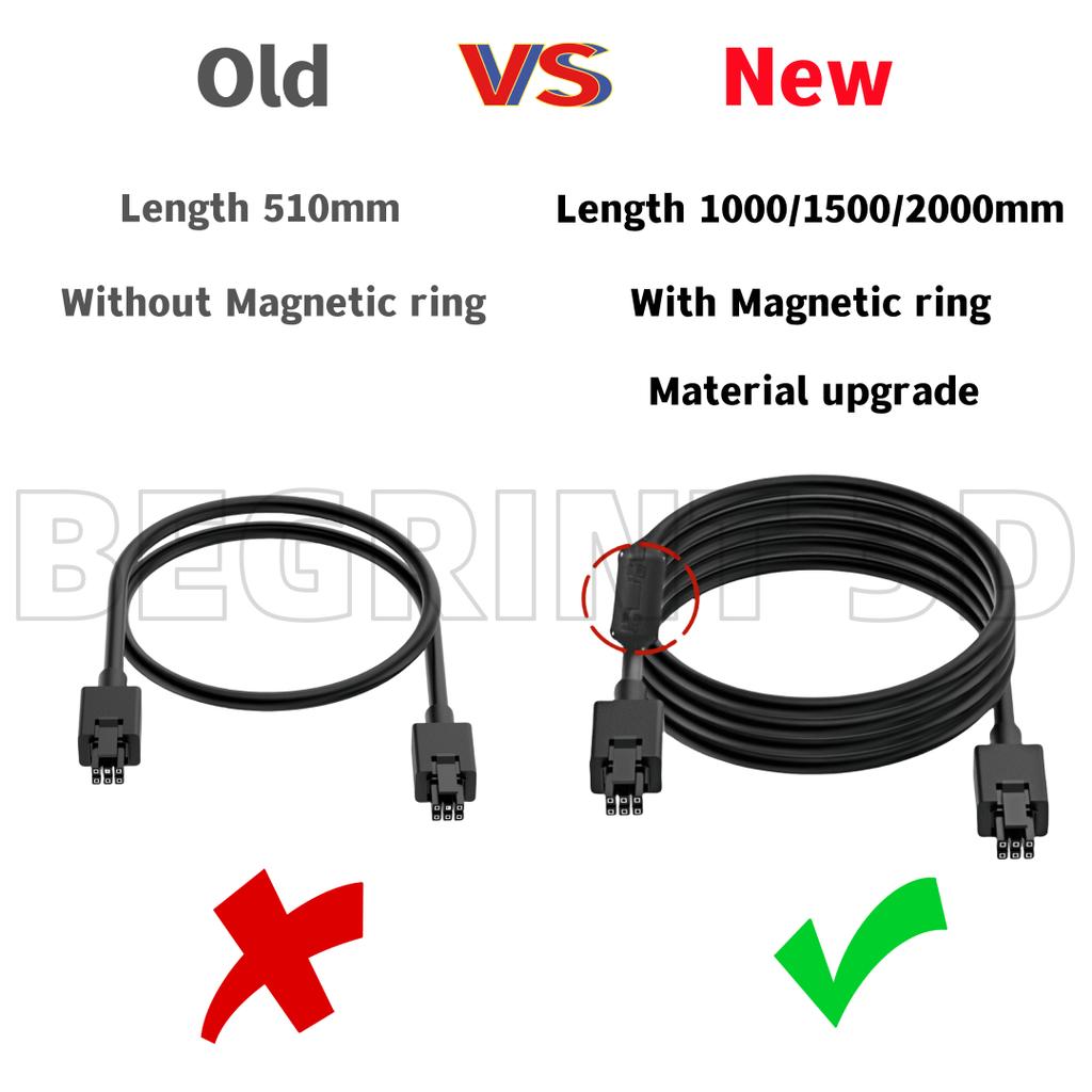 For Bambu Lab H2D X1C P1S 3D printer 6pin Data Cable AMS HUB Connection AMS 1.5 meters For Bambu Lab H2D AMS HUB Upgrade parts