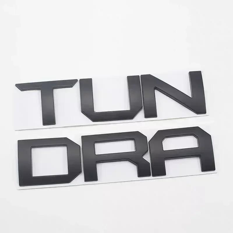 3D glossy black silver letters For Toyota TUNDRA Trunk Emblem Badge Stickers car accessories modified car sticker