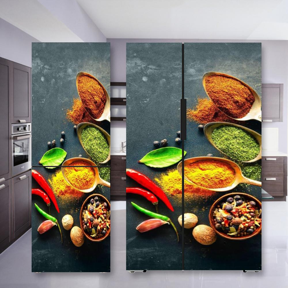 Наклейка на холодильник с кофе, дверная крышка, ПВХ, обои на холодильник, виниловая самоклеящаяся съемная наклейка на стену для замораживания, домашний декор