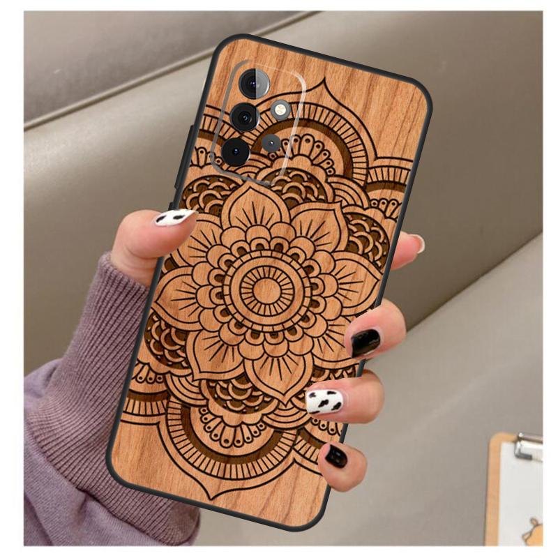 Buddha Jesus Guadalupe Wood Case For Samsung Galaxy A34 A54 A14 A06 A16 A26 A36 A56 A12 A32 A52 A13 A33 A53 A15 A35 A55