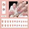 24 шт. Love Sweet Girl Temperament Nail Art ins Минималистский стиль Белые накладные ногти Без резьбы и шлифовки Готовые продукты Wear Nail