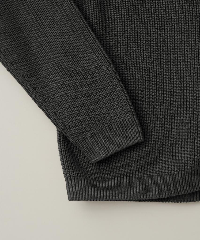 ANOTHER OFFICE Hooded Knit Parka (Heather Charcoal)