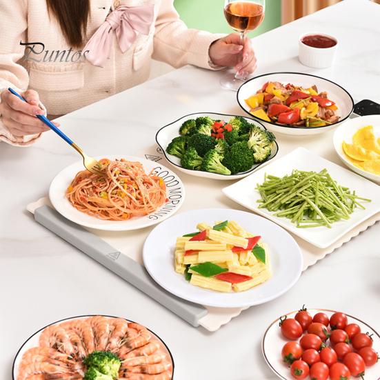 Силиконовый электрический подогреваемый лоток, портативный рулонный подогреватель для еды, 5 настроек температуры, автоматический отключающийся коврик для подогрева еды, вилка стандарта США