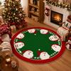 Santa Claus Christmas Rug Reindeer Xmas Home Decor Holiday Decor Round Carpet  Festive Occasion