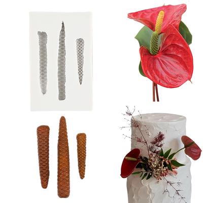 Силиконовая форма в виде лепестка цветка антуриума, инструмент для украшения края торта из помадки, форма из смолы и глины для шоколада, инструмент для выпечки кексов