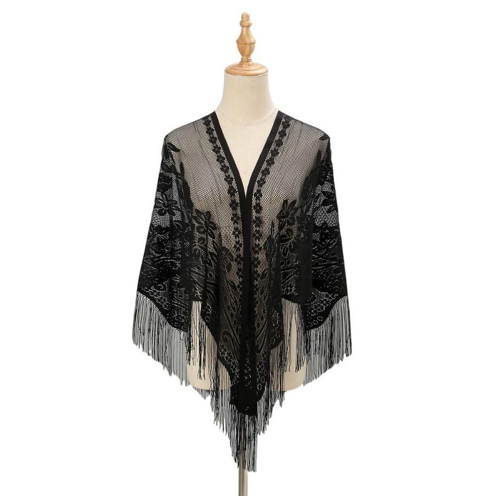 С кисточкой женская шаль разноцветный тюль шаль плащ модный шарф женский