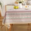 Cotton and Linen Tablecloth Fabric Net Red Girl Heart Plaid Desk Mat Rectangular Small Fresh Coffee Table Mat Table Cloth