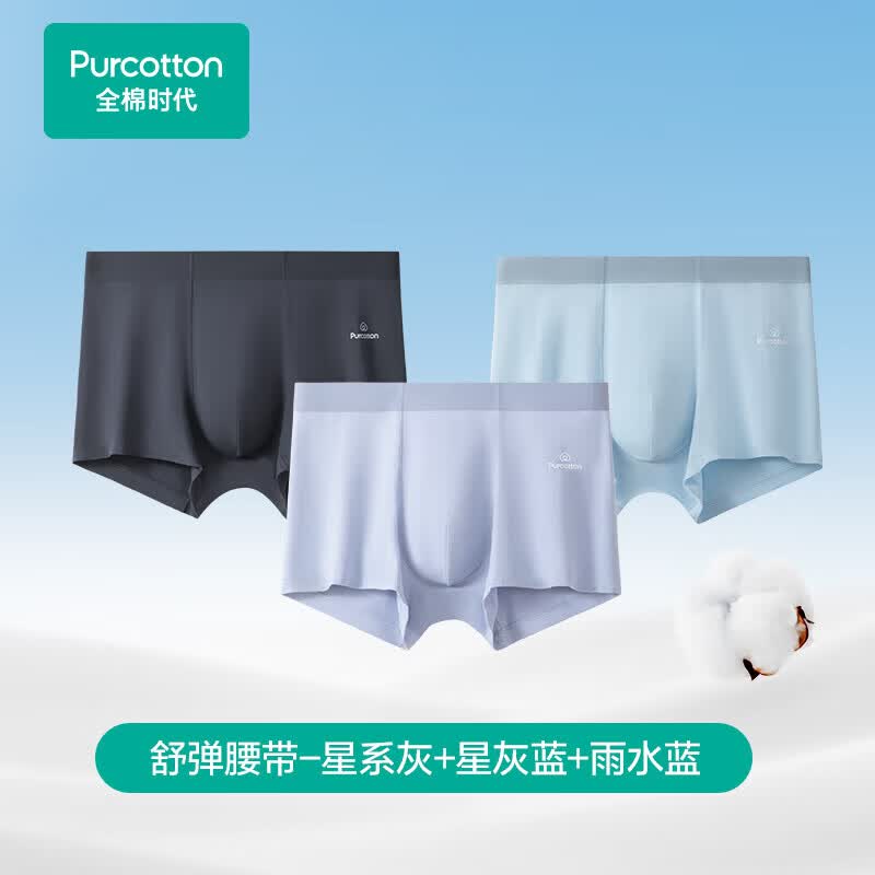 PurCotton Мужские боксеры-брифы из чистого хлопка с охлаждающим эффектом