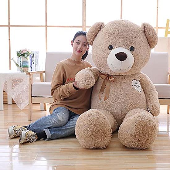 MIXUS Large Plush BearTeddy BearHuggable Plush PillowExtra Large Plush ToyGiftCelebrationStore DecorationChildren's GiftBirthday Gift (Light Brown,