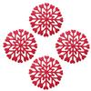 Pack of 4 Christmas Cup Mat Festival New Year Home Hotel Cafe Dining Table Decoration Snowflake Coasters Mugs Placement