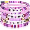6 шт. Набор браслетов K-Pop Корейский Поп Мультицветный Kpop Группа Надписи Украшения Прочный Аксессуар для Фанатов Концерт Косплей Подарок на День Рождения