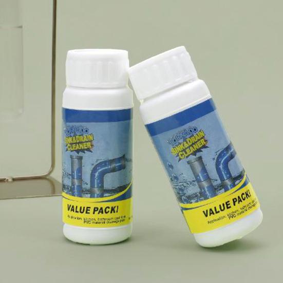 Набор из 3 мощных порошков для прочистки стоков, быстродействующее средство для прочистки труб для кухонных раковин, умывальников, туалетов | Безопасный, растворяет волосы, жир и засоры