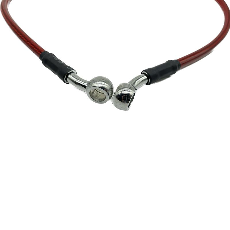 2X 30cm-220cm Motorcycle Hydraulic Brake Hose Line Cable 10mm Banjo For Suzuki Kawasaki Yamaha Honda Pipe Line Braided Oil Hose