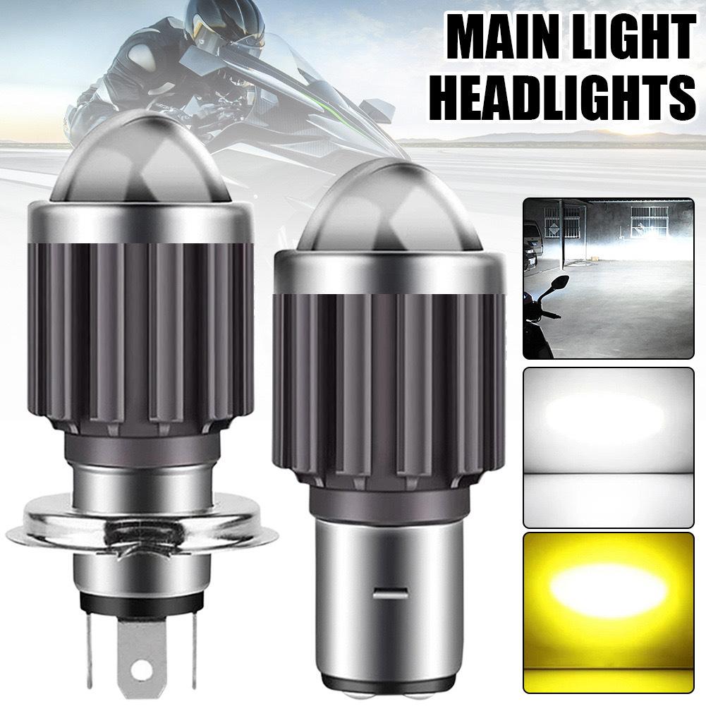 1PCS 10000LM H4 LED Motorcycle Headlight Bulbs White Accessories Yellow Scooter Motorbike Light G8M4