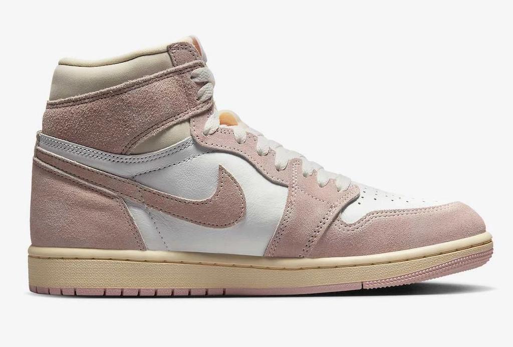FD2596-600 Nike WMNS Air Jordan 1 Retro High OG Washed Pink Бежевый Белый Слоновая кость
