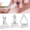 Stainless Steel Manicure Nail Art Clippers Cuticle Trim Hard Dead Skin Scissors