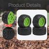 4 Pieces 1/18 RC Car Wheels and Tires Accessories Sturdy High Parts Replacement Part for