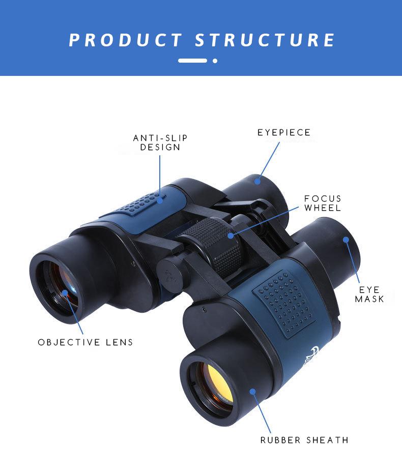Телескоп высокой мощности 60x60, бинокль, 160000 м, оптика для охоты на открытом воздухе, профессиональный оптический бинокль