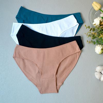 Женское летнее тонкое нижнее белье из чистого хлопка без следов и застежек на бедрах с низкой талией