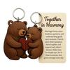 1/2Pcs Bear Couple Keychain Set Hug Matching Keychain Car Backpack Key Holder Festive Party Accessory