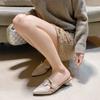 Мода 2025 Лето Новая Корейская Версия Модные Туфли с Острым Носком на Толстой Подошве Модные Повседневные Большого Размера Женская Обувь
