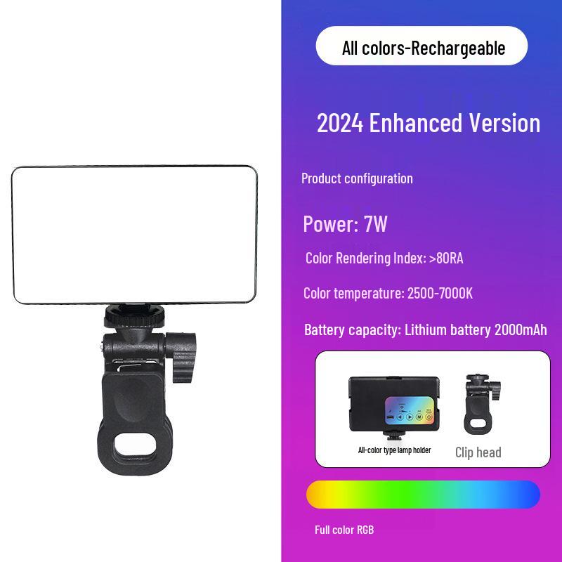 Портативная RGB кольцевая лампа для фотосъемки с регулируемой теплой/холодной настройкой