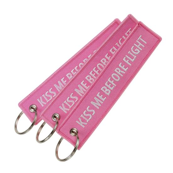 Поцелуй меня перед полетом, бирка с вышивкой, автомобильный брелок для ключей, держатель, подвеска, подвеска