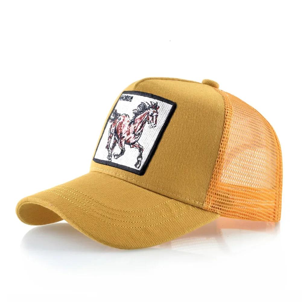 Летняя Бейсболка с Вышивкой - Животная Аппликация, Сетчатая Snapback, Регулируемая Дышащая Кепка в 3 Цветах