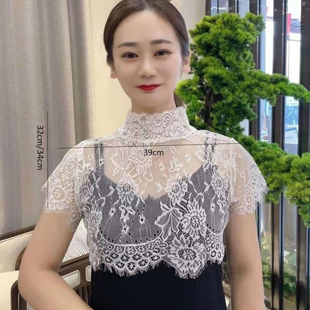 Рубашка с вышивкой, шарф с искусственным воротником, шаль, украшение, блузка со съемным воротником, топ с лацканами, женский топ