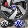 4pc 56mm 60mm Car Wheel Center Hub Cap Badge Rim Cover Emblem Accessories For Volkswagen VW Polo Tiguan Golf Jetta Beetle R Logo