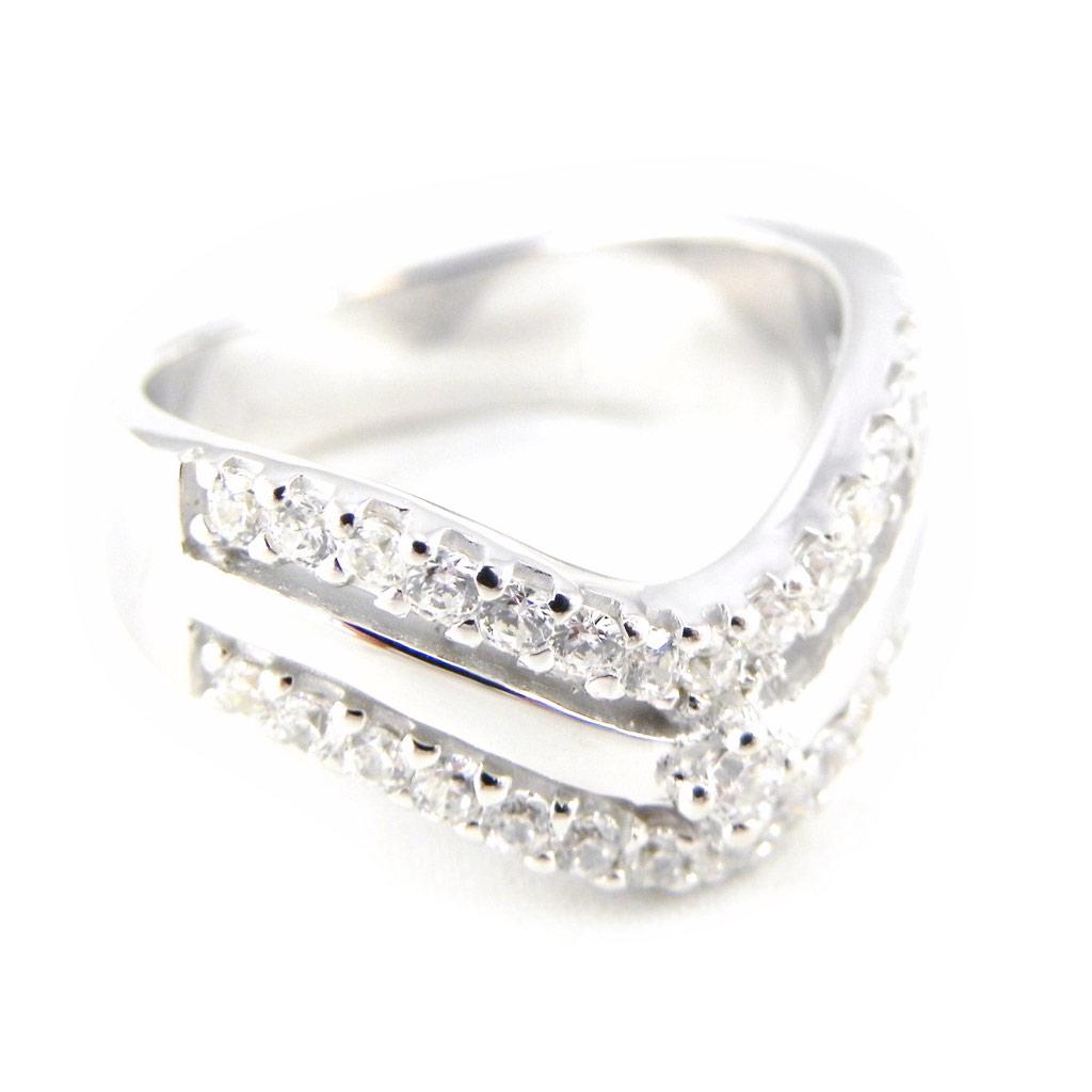 Silver Ring 'Scarlett' White