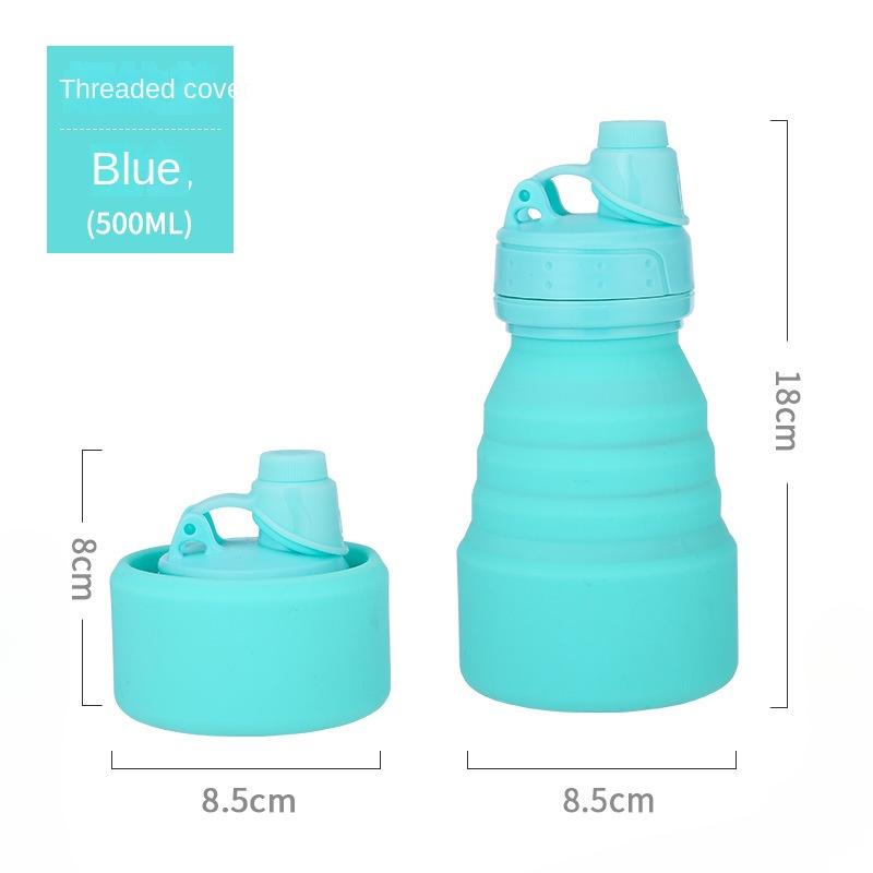Outdoor Activity Latest Product Silicone Folding Cup with Handle Travel Workout Athletic Water Bottle Hand Warmer Lightweight Anti-Fall Big Belly Cup