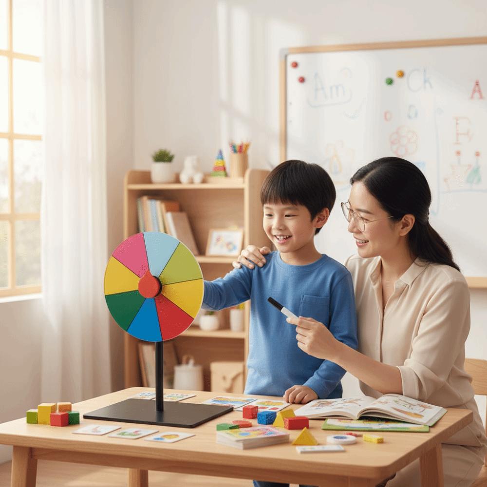 Spin Wheel Reusable Fortune Wheel Interactive Table Prize Turntable Carnival Party