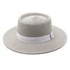 New sun hat straw hat women's summer beach hat concave and convex top sunshade hat flat-brimmed jazz hat, top hat
