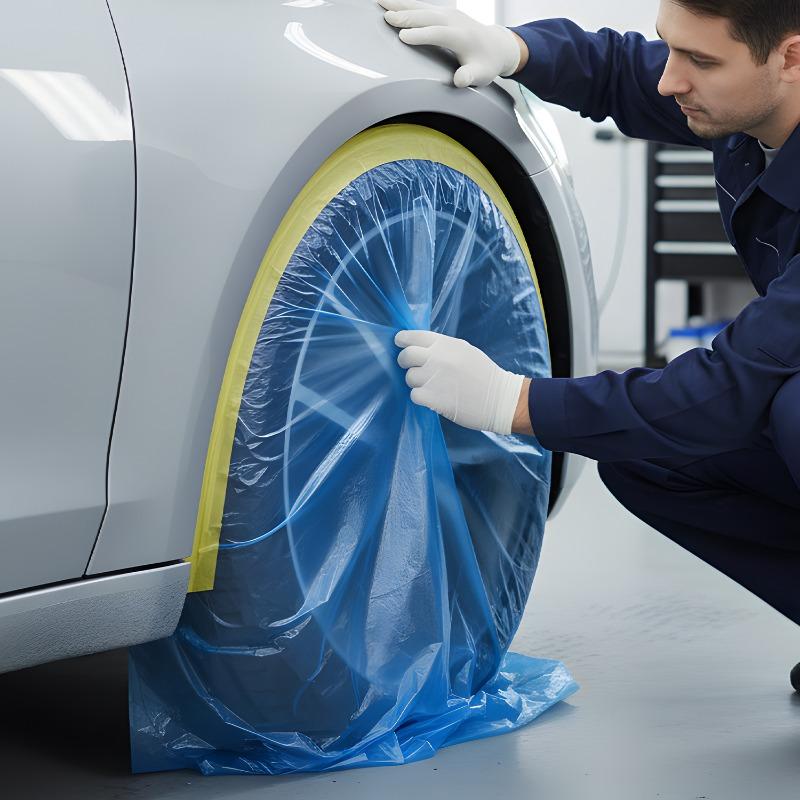 Защитная пленка для покраски автомобиля Защитная пленка для покраски автомобиля Пластиковая ткань Остаточная краска Пыль Пластиковая защитная ткань Наклейки