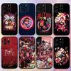 Аниме H-Helluva B-Boss Чехол для телефона iPhone 16,15,14,13,12,17,Pro Max,Plus Силиконовый Черный Чехол