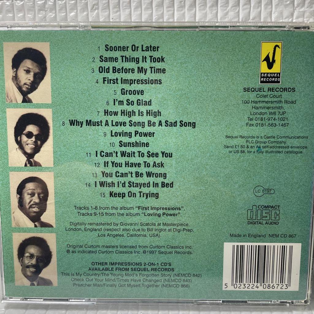 [USED] BCM CD THE IMPRESSIONS/first impression etc.