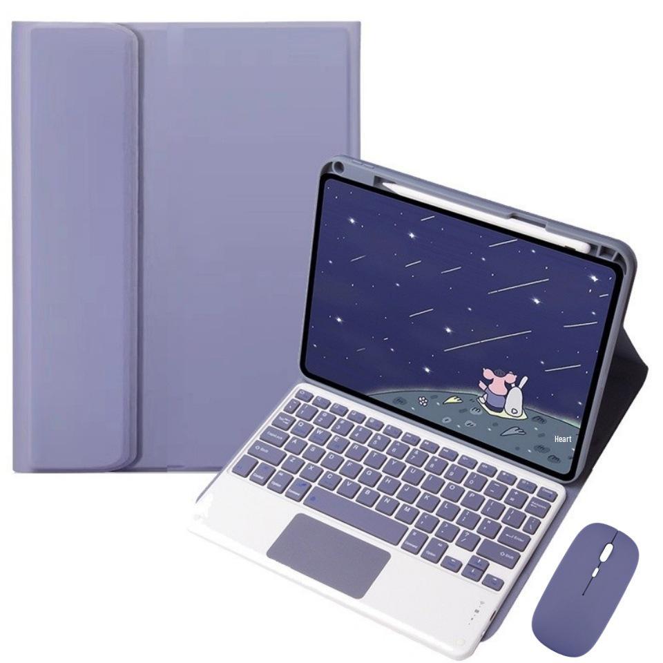 Совместимый чехол-клавиатура Bluetooth из кожи с отсеком для стилуса для планшетов Xiaomi Tablet 5/6/7/8 Pro / RedmiPad 2