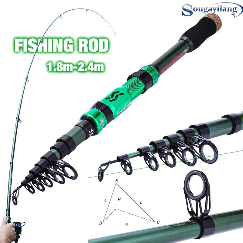 Спиннинговая удочка из углеродного волокна 1,8-2,4 м удочка для спортивной рыбалки на открытом воздухе