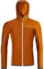 Jacket Ortovox Fleece Light Grid Hooded JKT M Bristle Brown