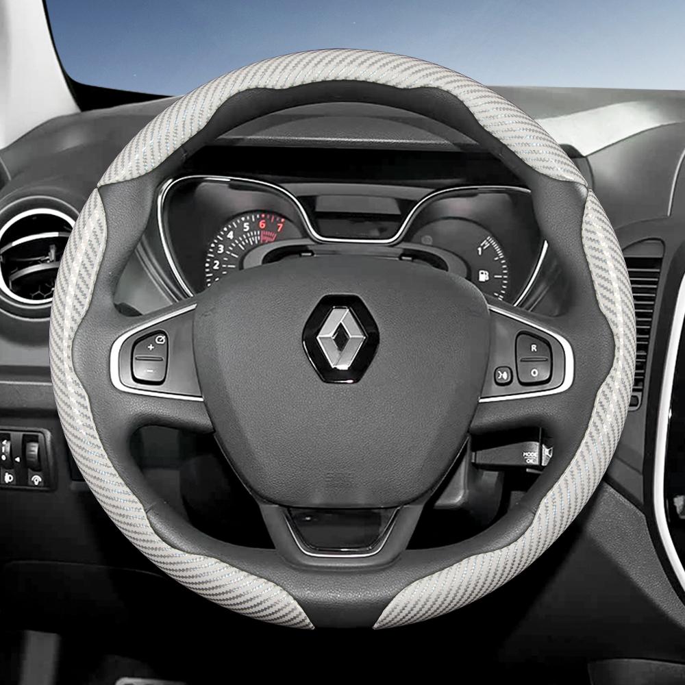 EXHN9 Подходит для Renault Рулевое колесо с текстурой под карбон, сегментированный дизайн с быстрым снятием Sandero Clio Duster