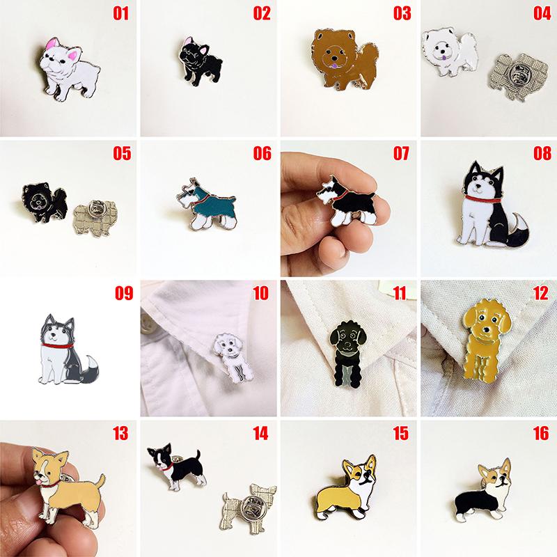 1 шт. Подвеска-значок, украшенные броши в виде собак, булавки, милые броши, таксы, корги, мультяшные украшения для собак