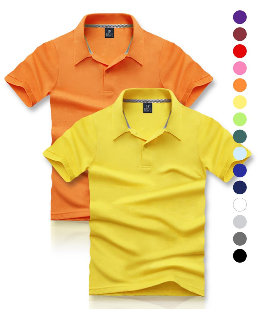BLUEFORCE [2Pack] Bart Short Sleeve Polo Shirt (D Type)